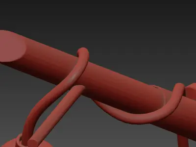 Handmade Wooden Lamp by ETSY 3D model