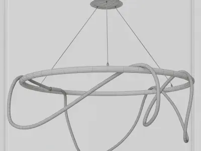 Modern Art Deco Shape Changeable LED Chandelier 3D model