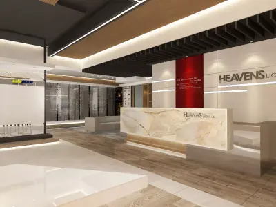 Lighting showroom interior design 3D model