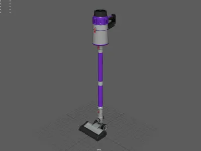 Cordless vacuum cleaner Low-poly 3D model