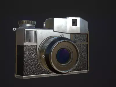 Old Camera Low-poly 3D model 3D model