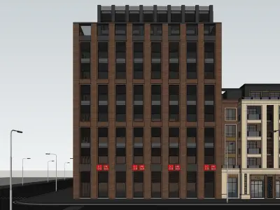 HANSEN Modern Building Low-poly 3D model