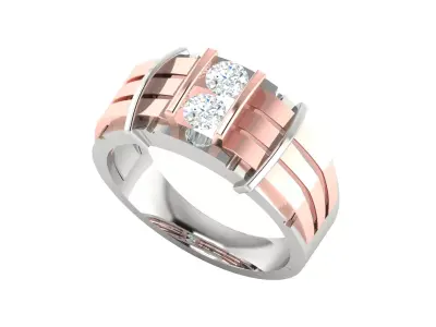  Mens Ring  Render 3dm STL OBJ FBX Details 3D print model buy