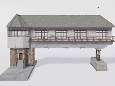 Gantry signal tower 3D model