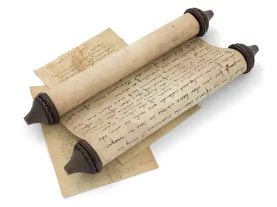 Ancient Scroll 1 3D model