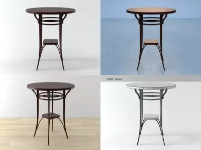 Gartentisch four different tables 3D model