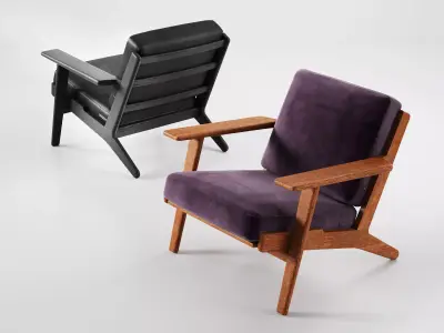 Hans Wegner Plank Chair 3D model