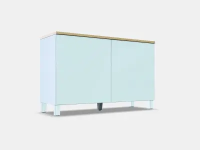 BESTA Storage combination with doors 23 Low-poly 3D model