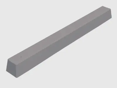 Gray Parking Curb-3D Scan 3D model