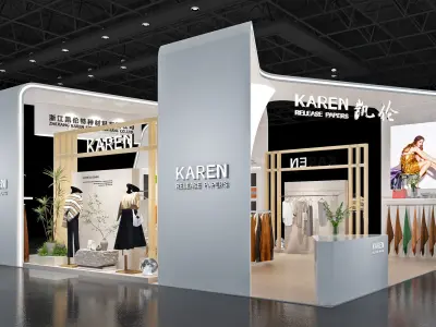 Booth Exhibition Stand Stall 10x8m Height 440cm 4 Open 3D model 3D model