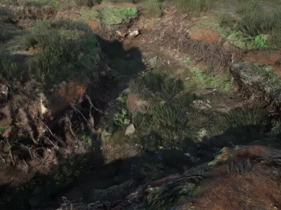 Cliff faces 2 Low-poly 3D model