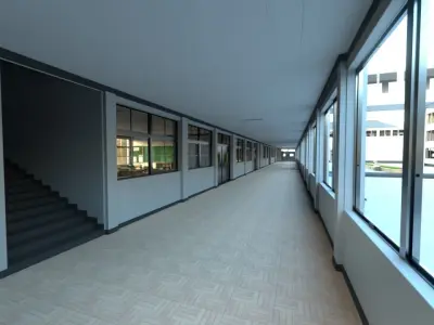 Based - Anime School Room 3D Model - V2 - Source model 3D model