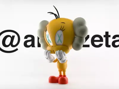 Kaws Tweety Textured 3D model
