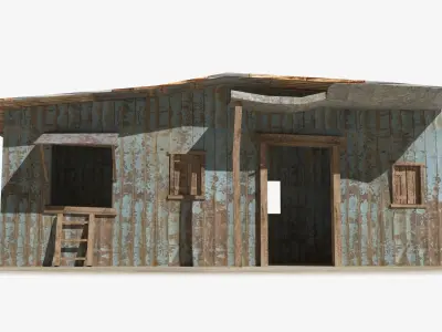 Slum x14 Low-poly 3D model purchase