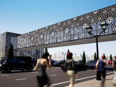 Pedestrian Bridge 3D model