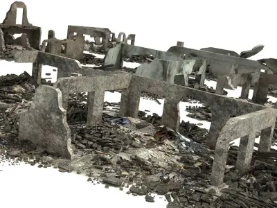  Ruined Damaged Buildings Collection 4 