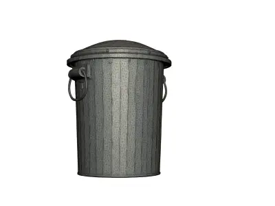 Realistic 3D Model Render Grungy Street Trash Can 3D model
