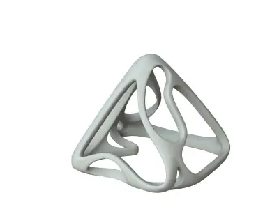 SciFi Cube Object No 58937 Low Poly Shape Low-poly 3D model