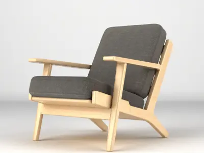 Hans J Wegner Arm Chair 3D model