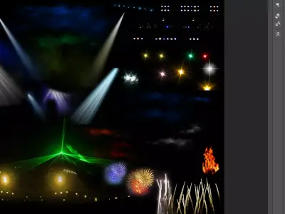 Photoshop lighting material Texture