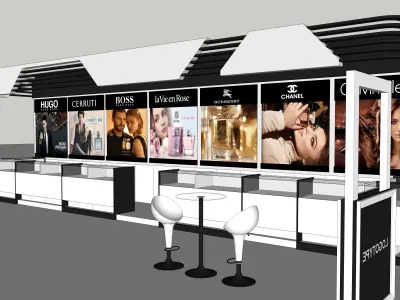 Booth design For Perfume 3D model