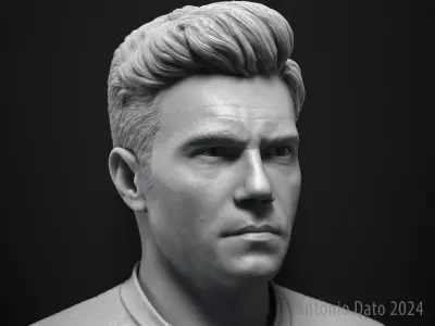 Anson Mount as Christopher Pike Bust Printable 3D Model 3D print model