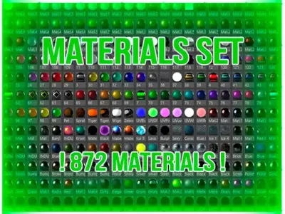 PBR Material Set1  - 872 Material  Texture
