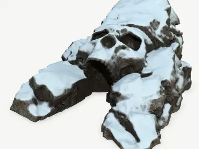 Skull Cave Low-poly 3D model