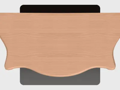 Carved console 4 leg table for CNC 02 3D model