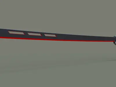 Sci-fi sword 3D model 2