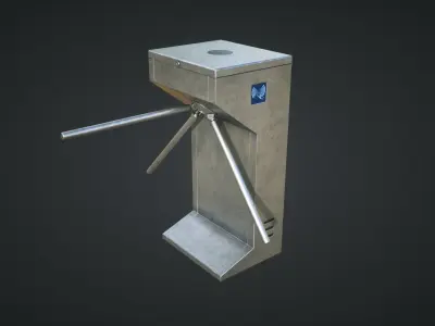 Inteligent Security Gates Pack Low-poly 3D model