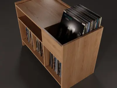 Vinyl Storage Mini PBR 3D model