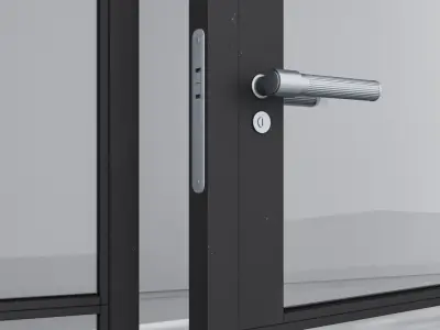 Aluminium door 336 3D model