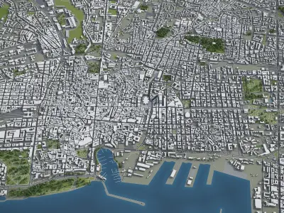 Palermo  Low-poly 3D model