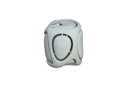 SciFi Cube Object No 67573 Low Poly Shape Low-poly 3D model