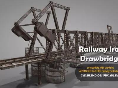 Railway Iron Drawbridge 3D model