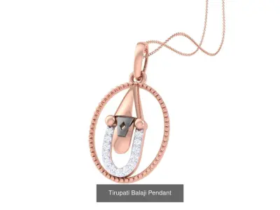 4 Tirupati Balaji Spiritual Pendant  3D Model Pack