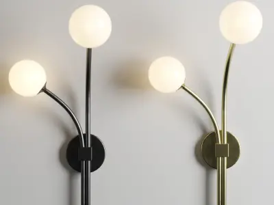 burgeon wall light Low-poly 3D model