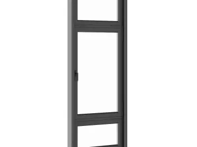 Black Metal Window 1100mm x 2700mm 3D model