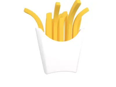 French Fries v2 002 Low-poly 3D model
