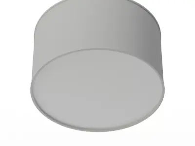 Hume Linen Drum Flush Mount Light Free low-poly 3D model