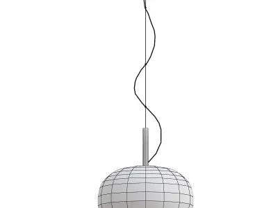 ILARGI pendant light with glass and gold finish 3D model