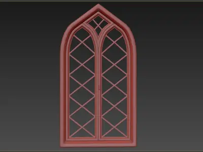 Medieval window  Low-poly 3D model