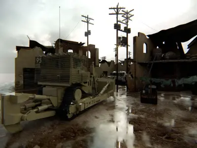 Ruined Scene 3D model