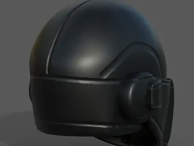 Gas mask respirator scifi futuristic 3d model  Low-poly 3D model