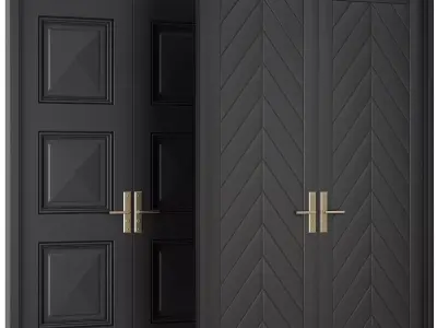 Entrance door set153 3D model