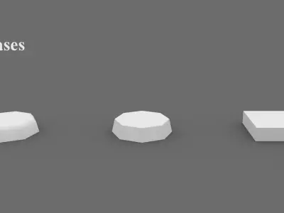 Ancient Egyptian Columns Kit Low-poly 3D model