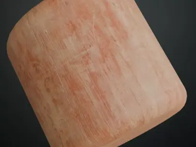 Weathered Red Peeling Painted Wood PBR Seamless Texture