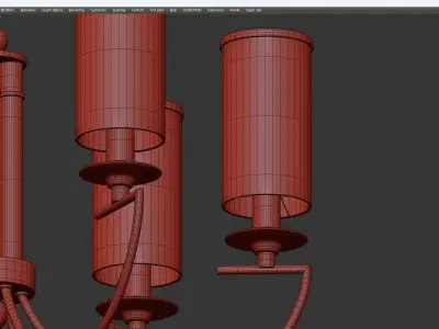 chandelier Kutek Lea Low-poly 3D model