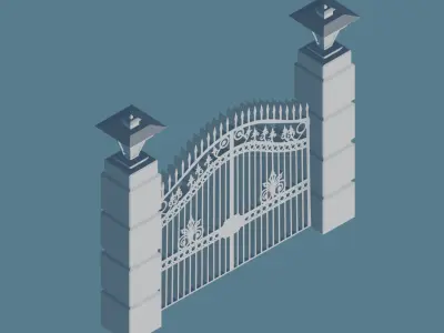 Medieval Castle Gate 3D print model